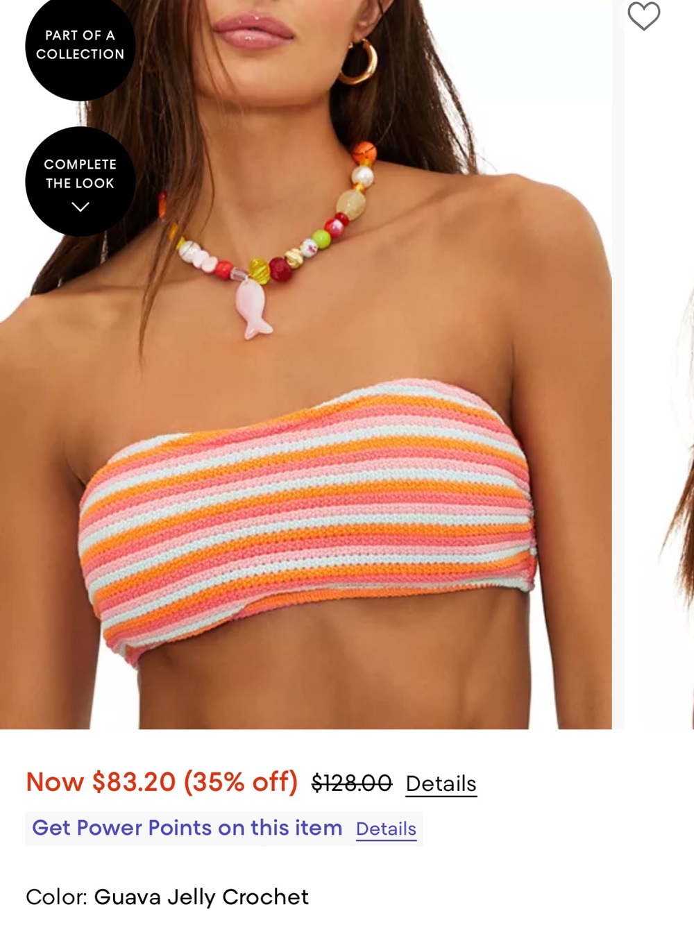 Beach Riot Multicolor Striped Bikini Top - Pink, Orange, Yellow, Blue